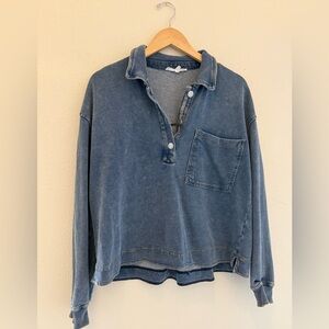 Jane and Delancey Blue top
